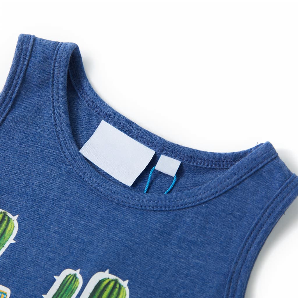Vidaxl Children's Top 104 Bleu foncé mélangé