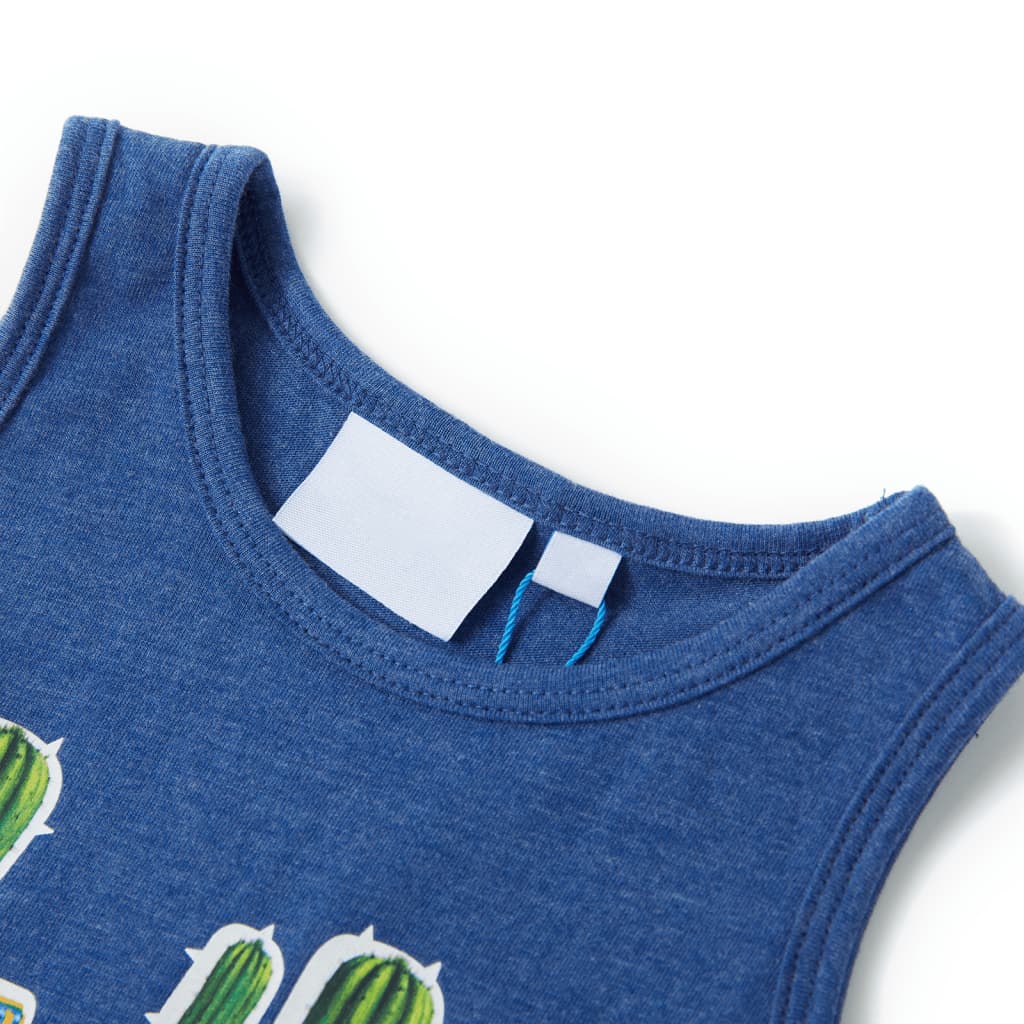 Vidaxl Children's Top 140 Bleu foncé mélangé