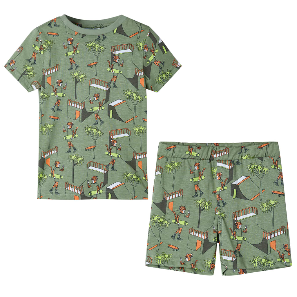 Pajama pour enfants vidaxl avec manches courtes 128 légers