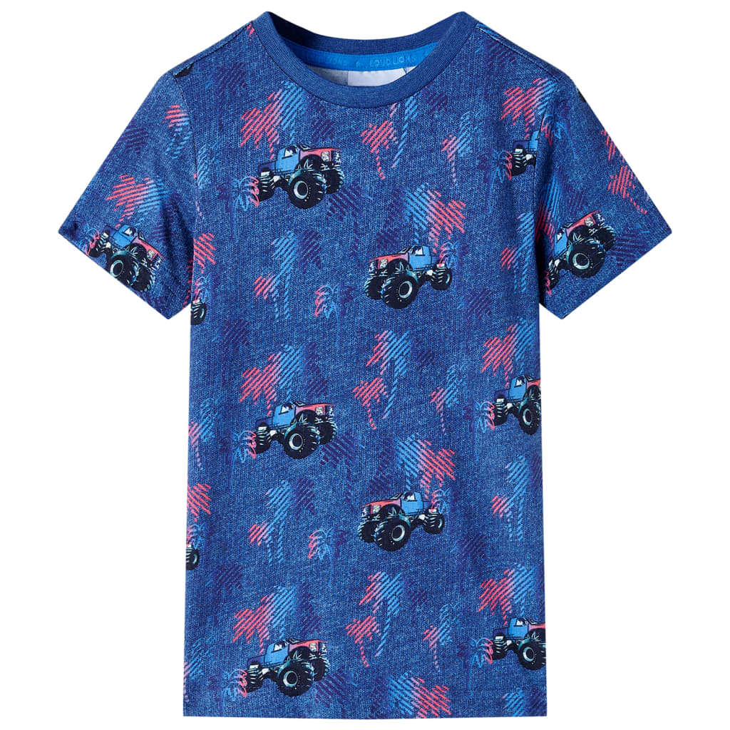 Vidaxl Child's Shirt 92 mixte bleu foncé