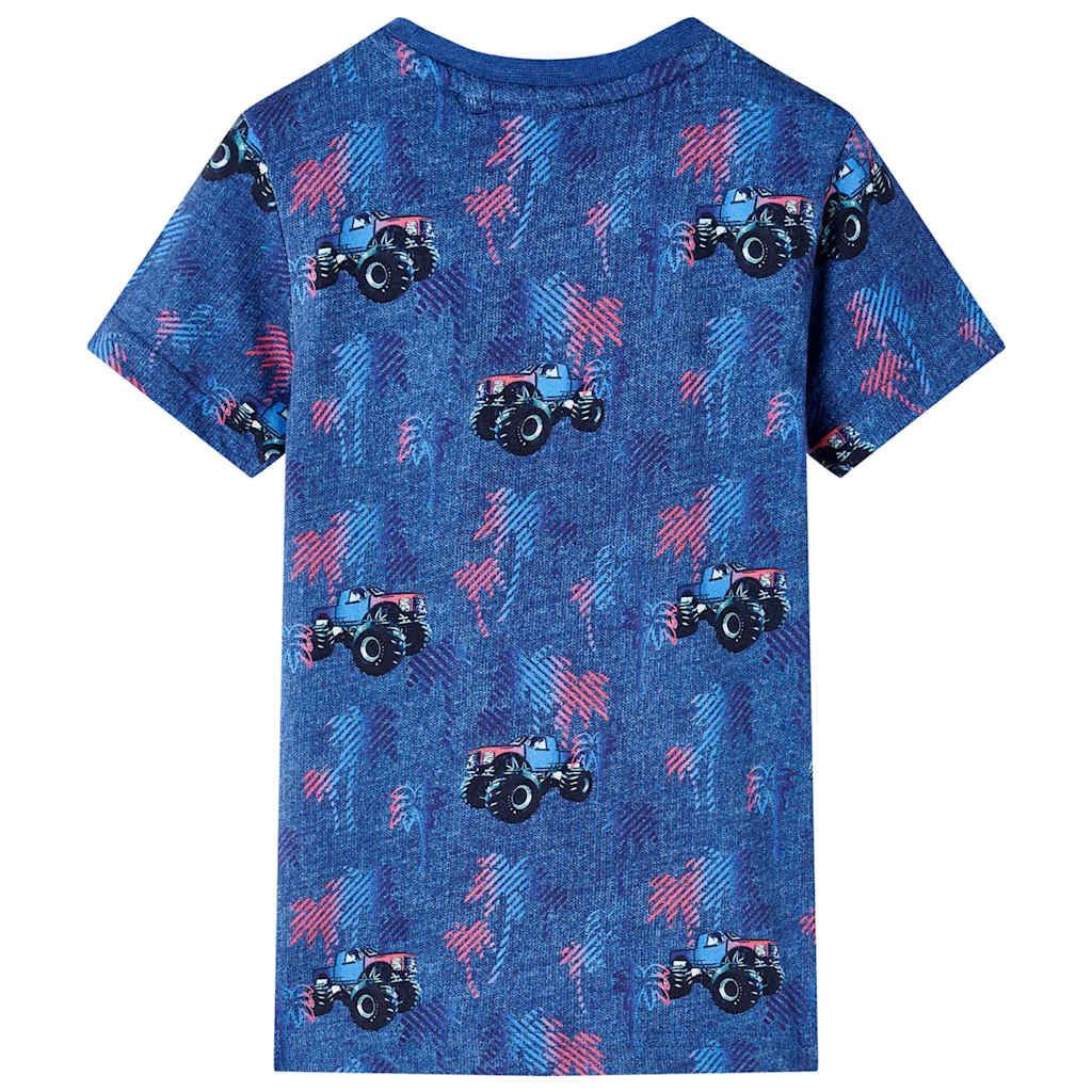 Vidaxl Child's Shirt 104 mixte bleu foncé