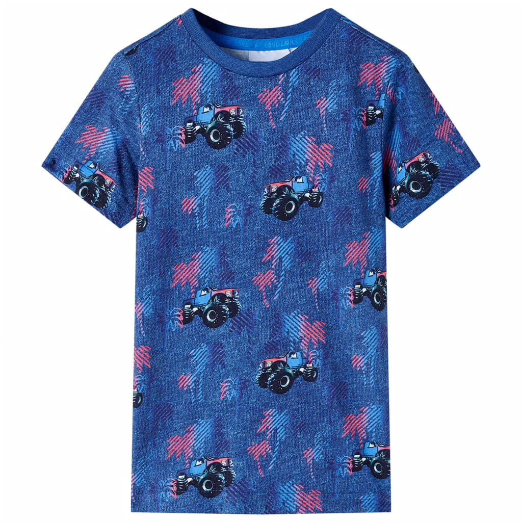 Vidaxl Child's Shirt 116 Bleu foncé mixte