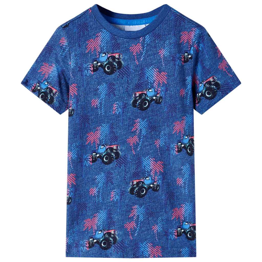 Vidaxl Child's Shirt 128 Bleu foncé mixte