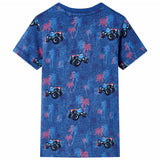 Vidaxl Child's Shirt 140 Bleu foncé mixte - afbeelding 2