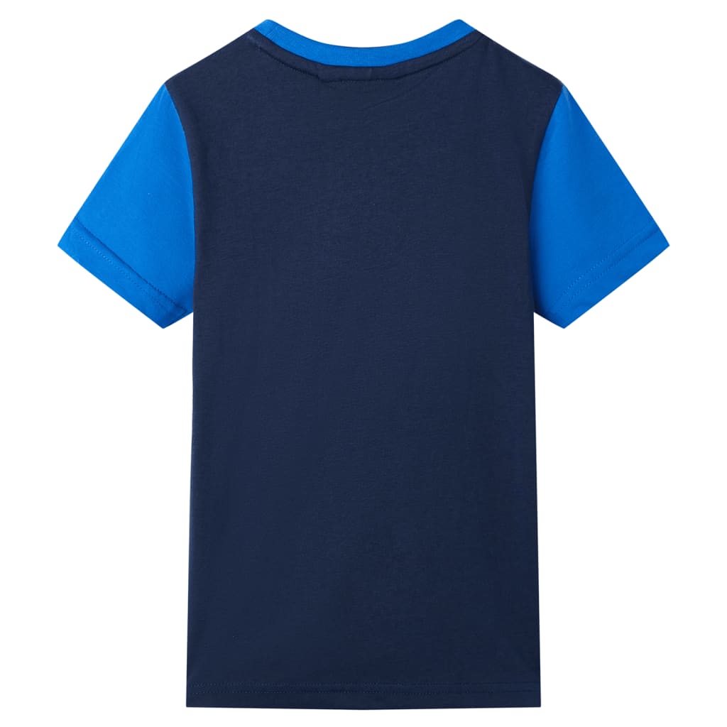 Vidaxl Child's Shirt 116 Bleu et bleu marine