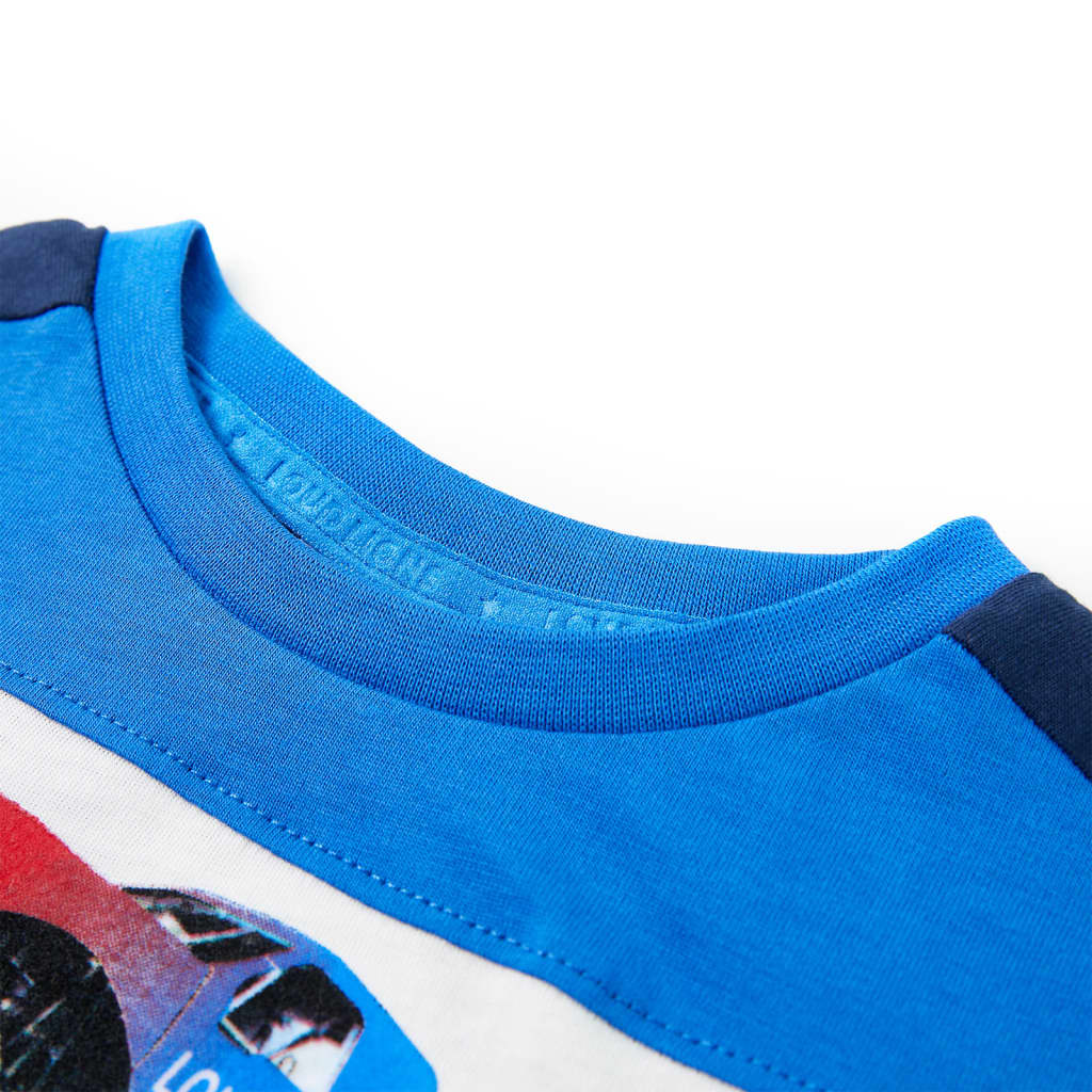 Vidaxl Child's Shirt 116 Bleu et bleu marine