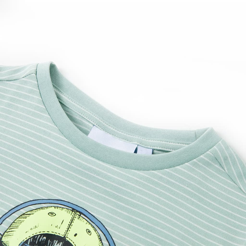 Vidaxl Children's Shirt with Stripes 116 Light Mint