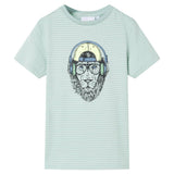 Vidaxl Children's Shirt with Stripes 128 Light Mint - afbeelding 1