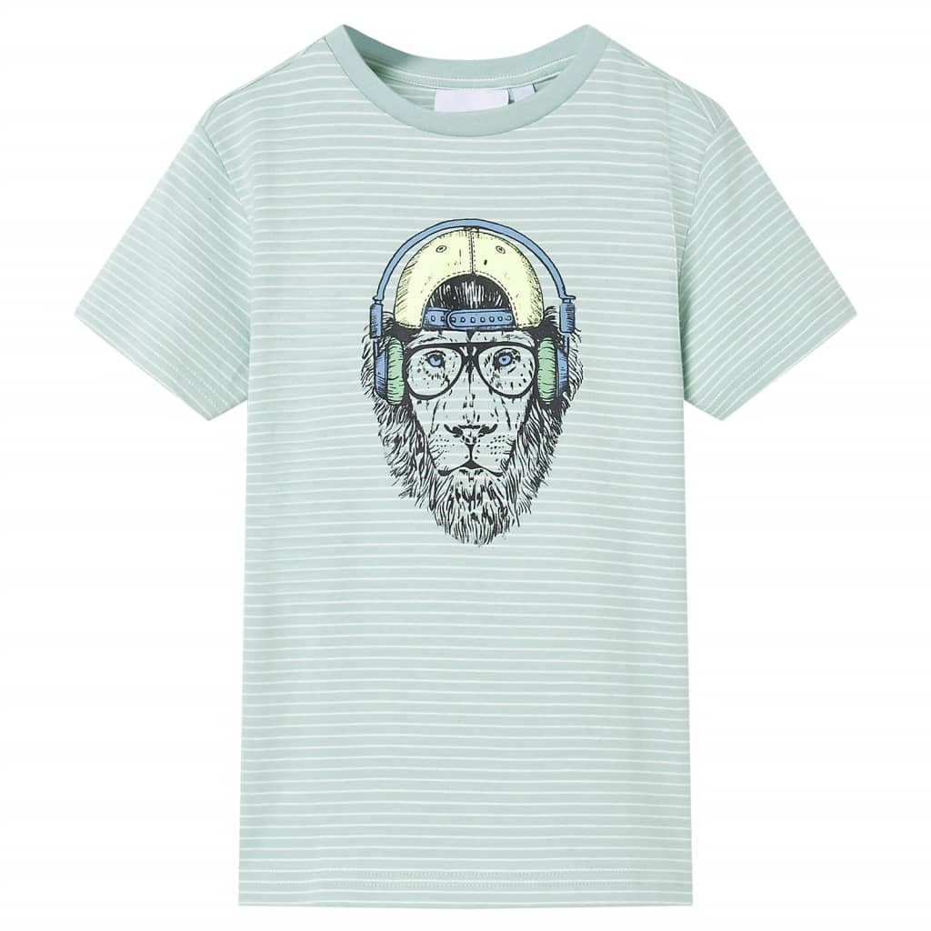 Vidaxl Children's Shirt with Stripes 140 Light Mint