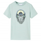 Vidaxl Children's Shirt with Stripes 140 Light Mint - afbeelding 1