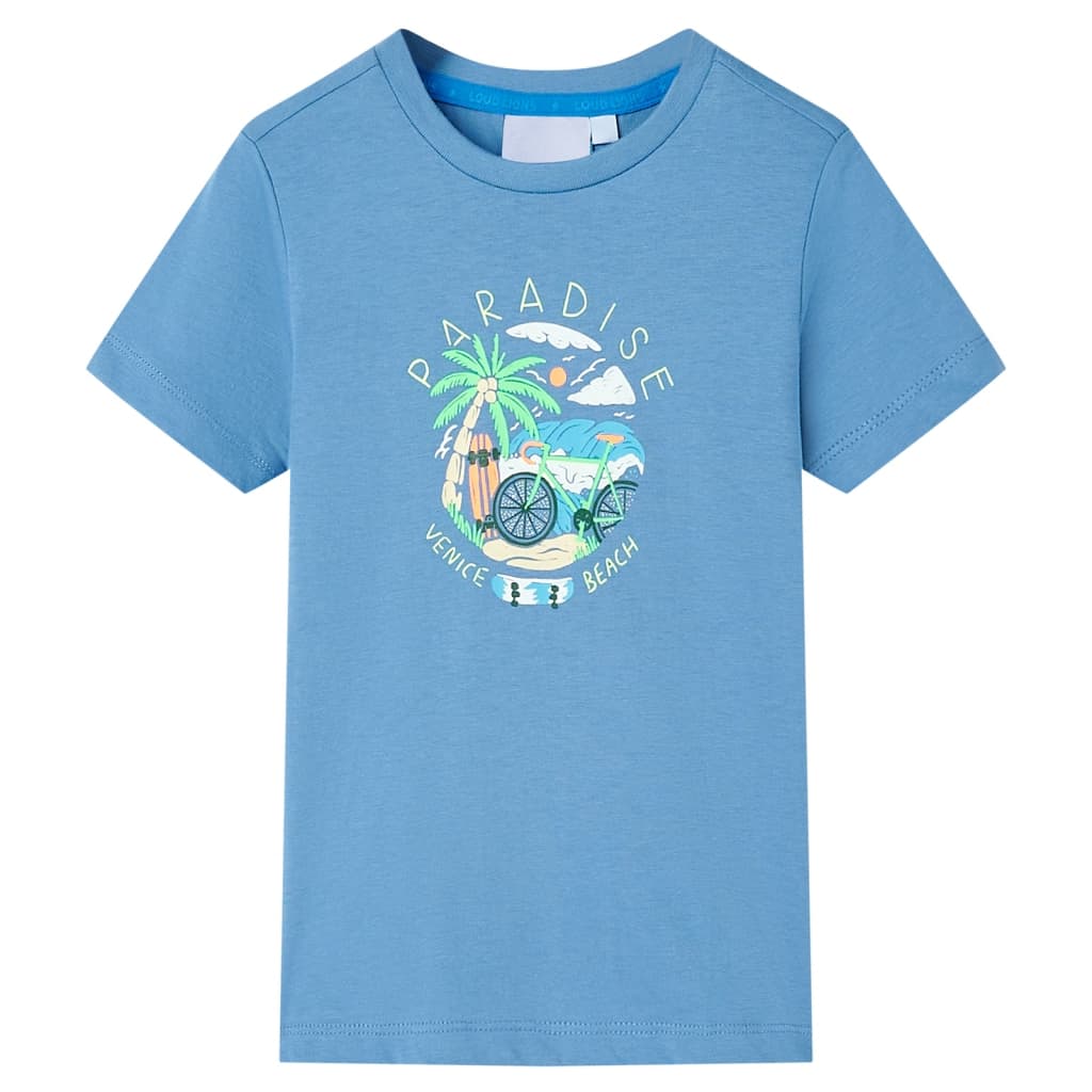 Vidaxl Child's Shirt 128 Central Blue