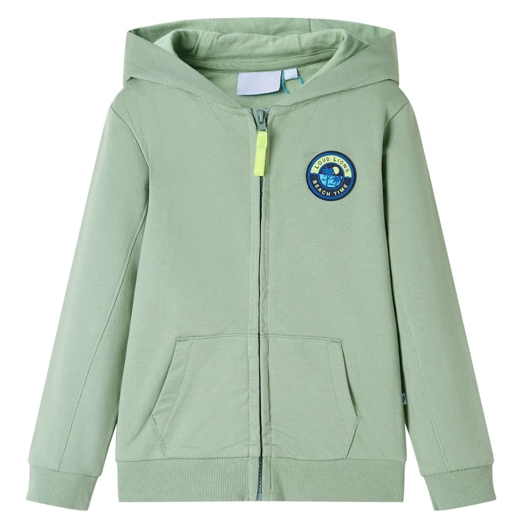 Vidaxl gilet pour enfants avec capuche et fermeture à glissière 104 Light Polissing