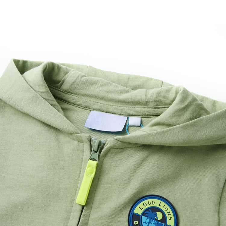 Vidaxl gilet pour enfants avec capuche et fermeture à glissière 104 Light Polissing