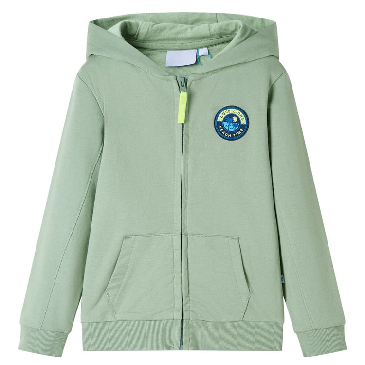 Vidaxl gilet pour enfants avec capuche et fermeture à glissière 128 Light Polissing