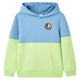 Pull pour enfants vidaxl avec capuche 92 bleu et jaune doux