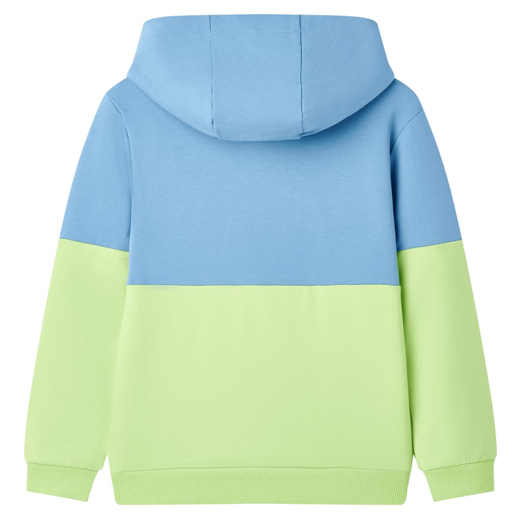 Pull pour enfants vidaxl avec capuche 92 bleu et jaune doux