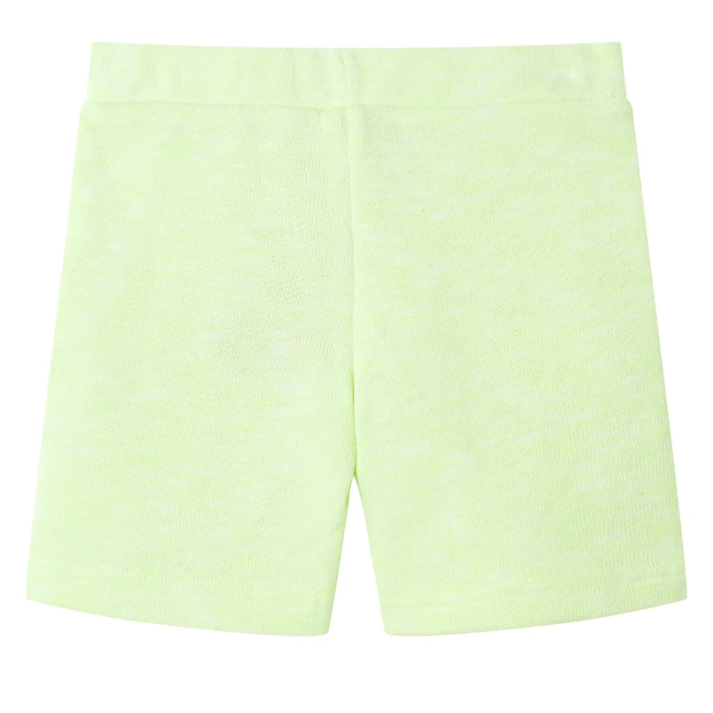 Short pour enfants Vidaxl avec Trekkoord 92 Néongel