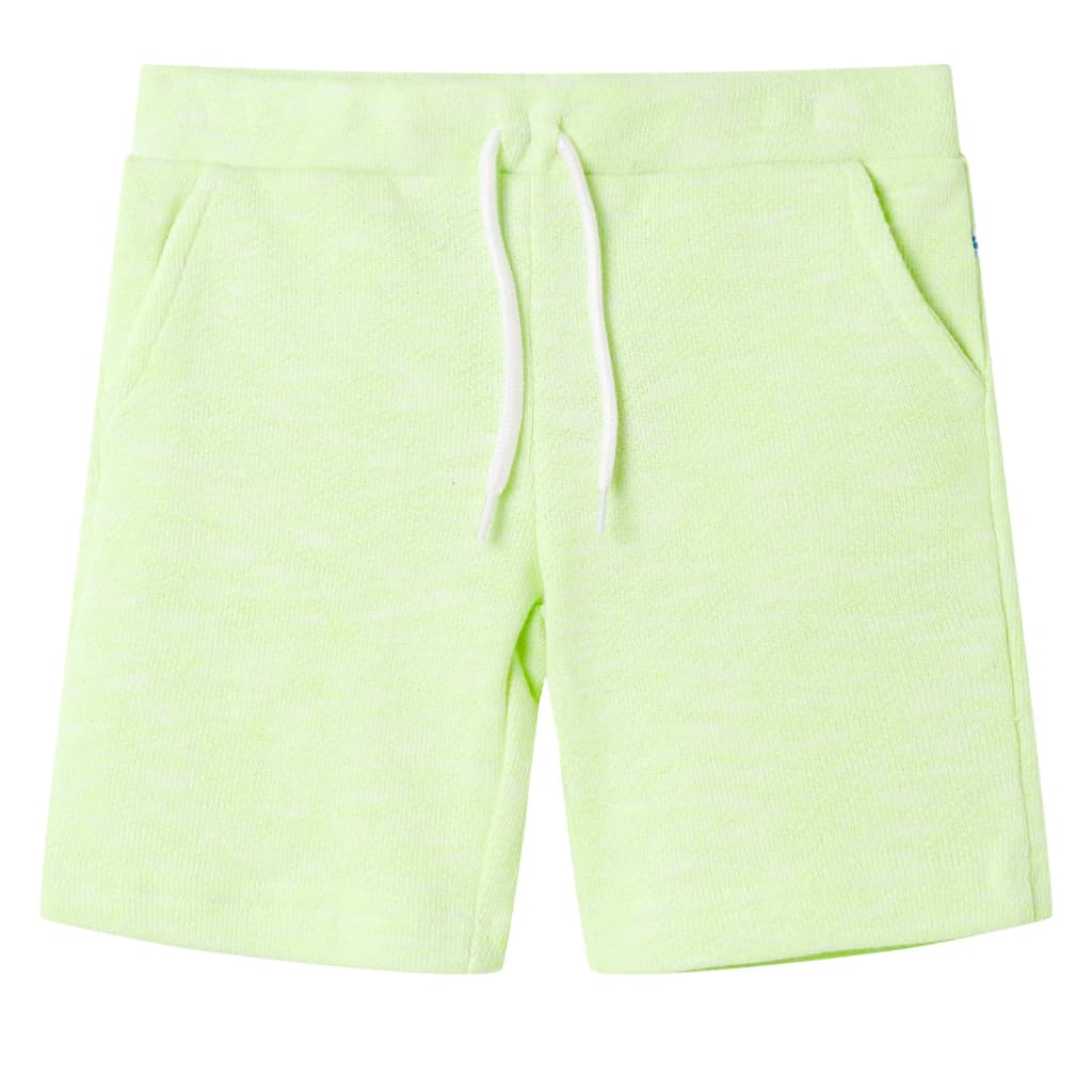 Short pour enfants vidaxl avec trekkoord 116 néongeel