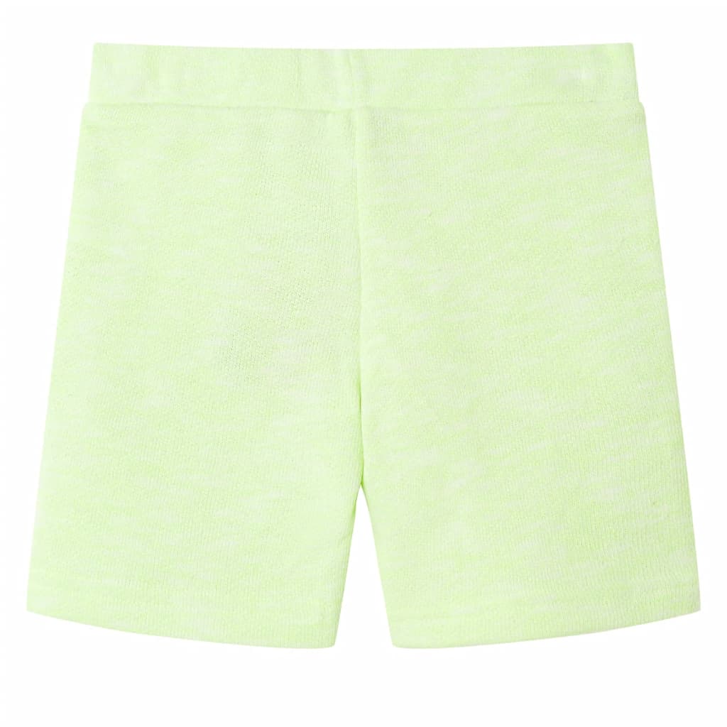 Short pour enfants vidaxl avec trekkoord 116 néongeel