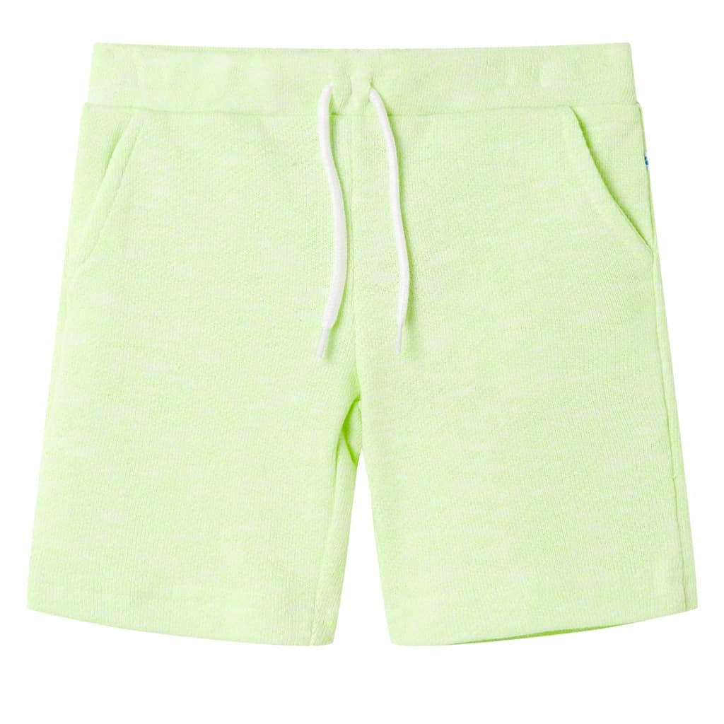 Short pour enfants vidaxl avec trekkoord 140 néongeel
