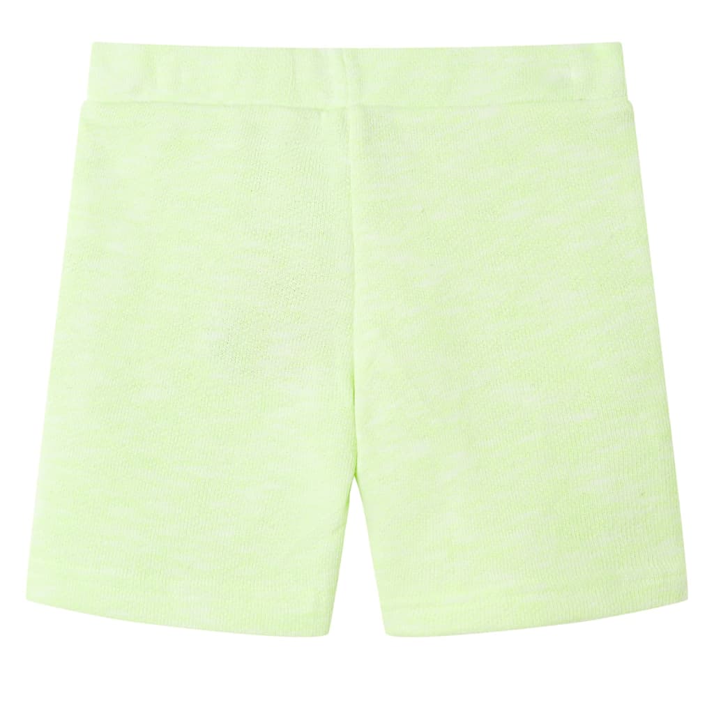 Short pour enfants vidaxl avec trekkoord 140 néongeel