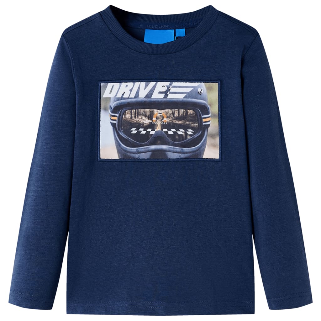 Vidaxl Child's Shirt à manches longues 92 Bleu marine mixte