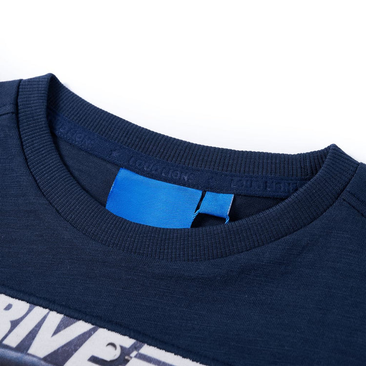 Vidaxl Child's Shirt à manches longues 104 bleu marine mixte
