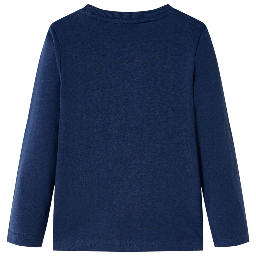 Vidaxl Child's Shirt à manches longues 140 bleu marine mélangé