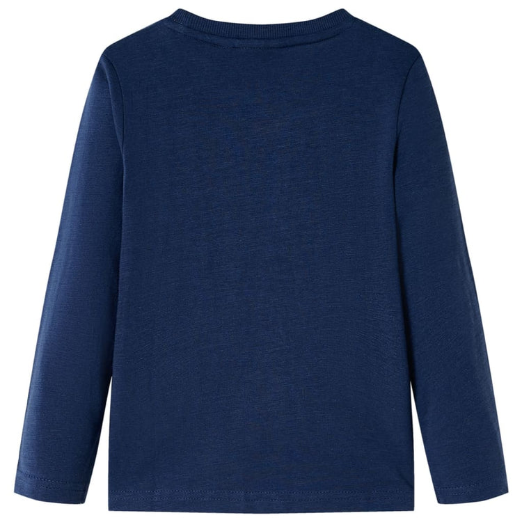 Vidaxl Child's Shirt à manches longues 140 bleu marine mélangé