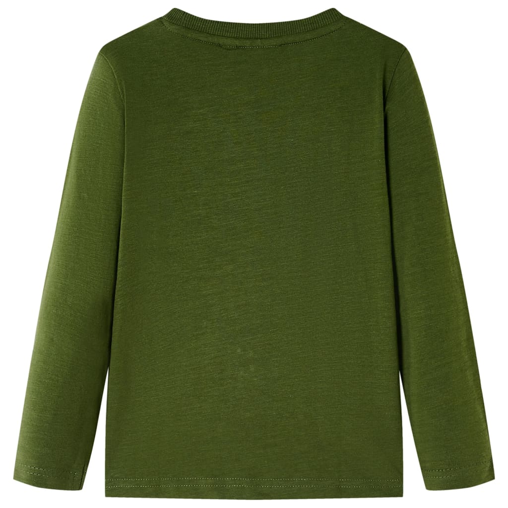 Vidaxl Child's Shirt à manches longues 92 Kakikentig foncé