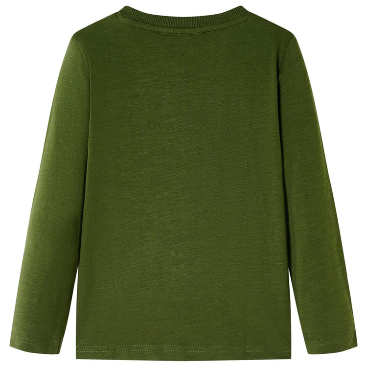 Vidaxl Child's Shirt à manches longues 92 Kakikentig foncé