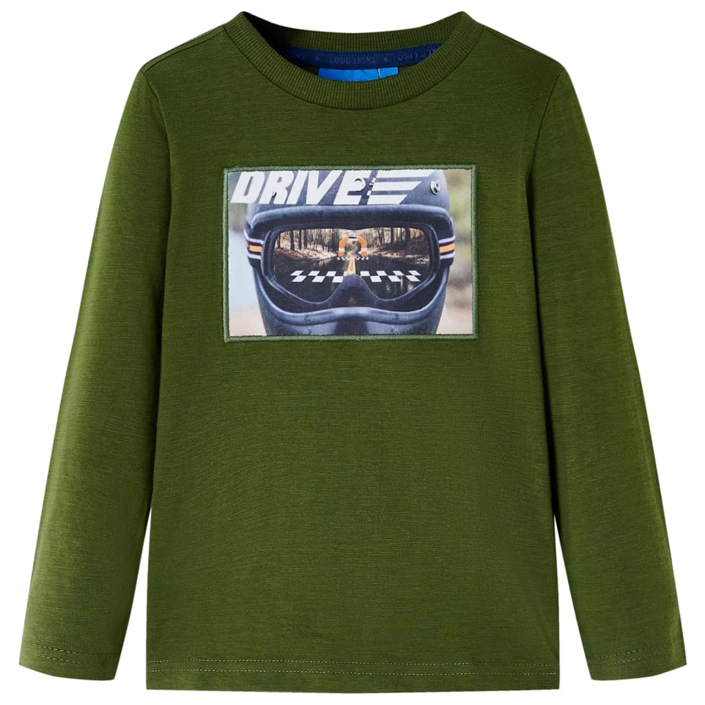 Vidaxl Children's Shirt à manches longues 104 Donkerkakiklurke