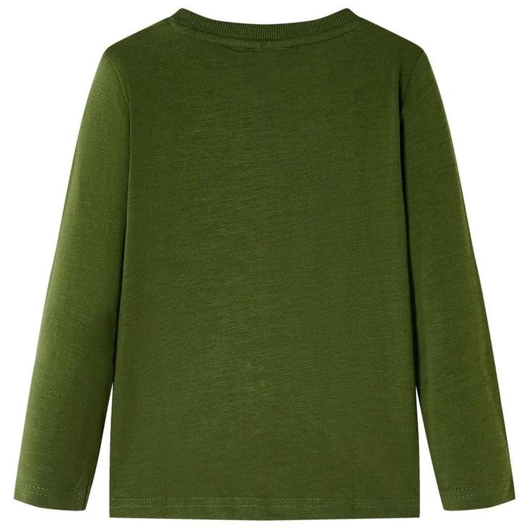 Vidaxl Children's Shirt à manches longues 104 Donkerkakiklurke