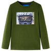 Vidaxl Children's Shirt à manches longues 116 Donkerkakiklur
