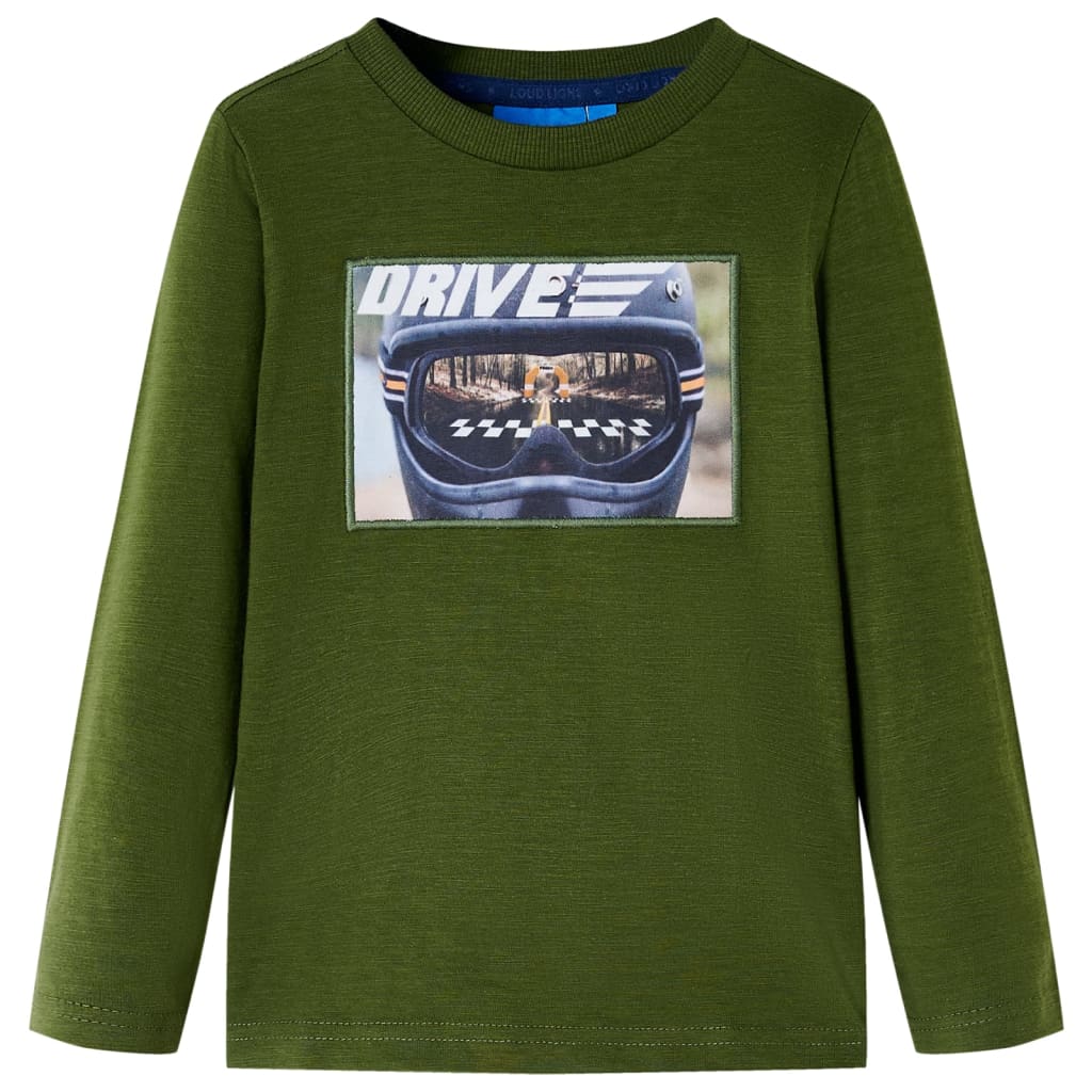 Vidaxl Children's Shirt à manches longues 128 Donkerkakiklijk