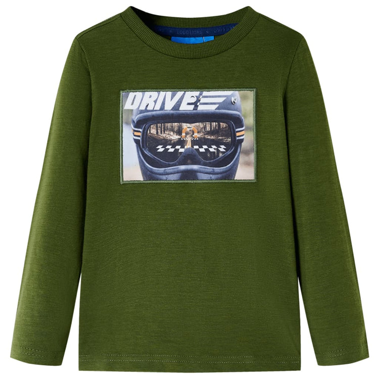 Vidaxl Children's Shirt à manches longues 140 Donkerkakiklijk