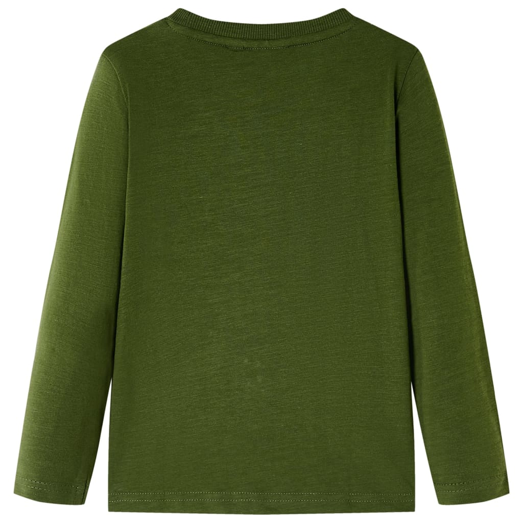 Vidaxl Children's Shirt à manches longues 140 Donkerkakiklijk