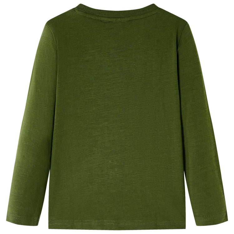 Vidaxl Children's Shirt à manches longues 140 Donkerkakiklijk