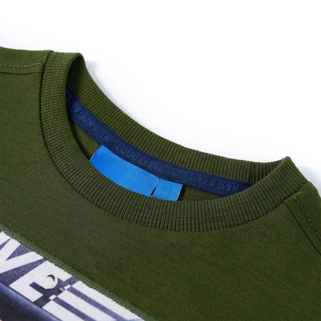 Vidaxl Children's Shirt à manches longues 140 Donkerkakiklijk