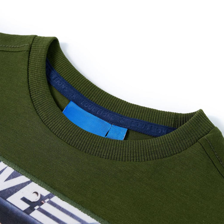 Vidaxl Children's Shirt à manches longues 140 Donkerkakiklijk