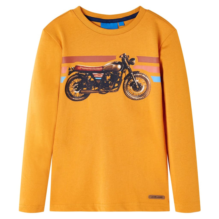 Vidaxl Children's Shirt avec manches longues 104 Ochère -colored