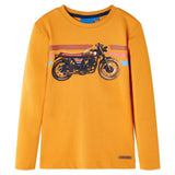 Vidaxl Children's Shirt à manches longues 128 Ochère Couleur - afbeelding 1