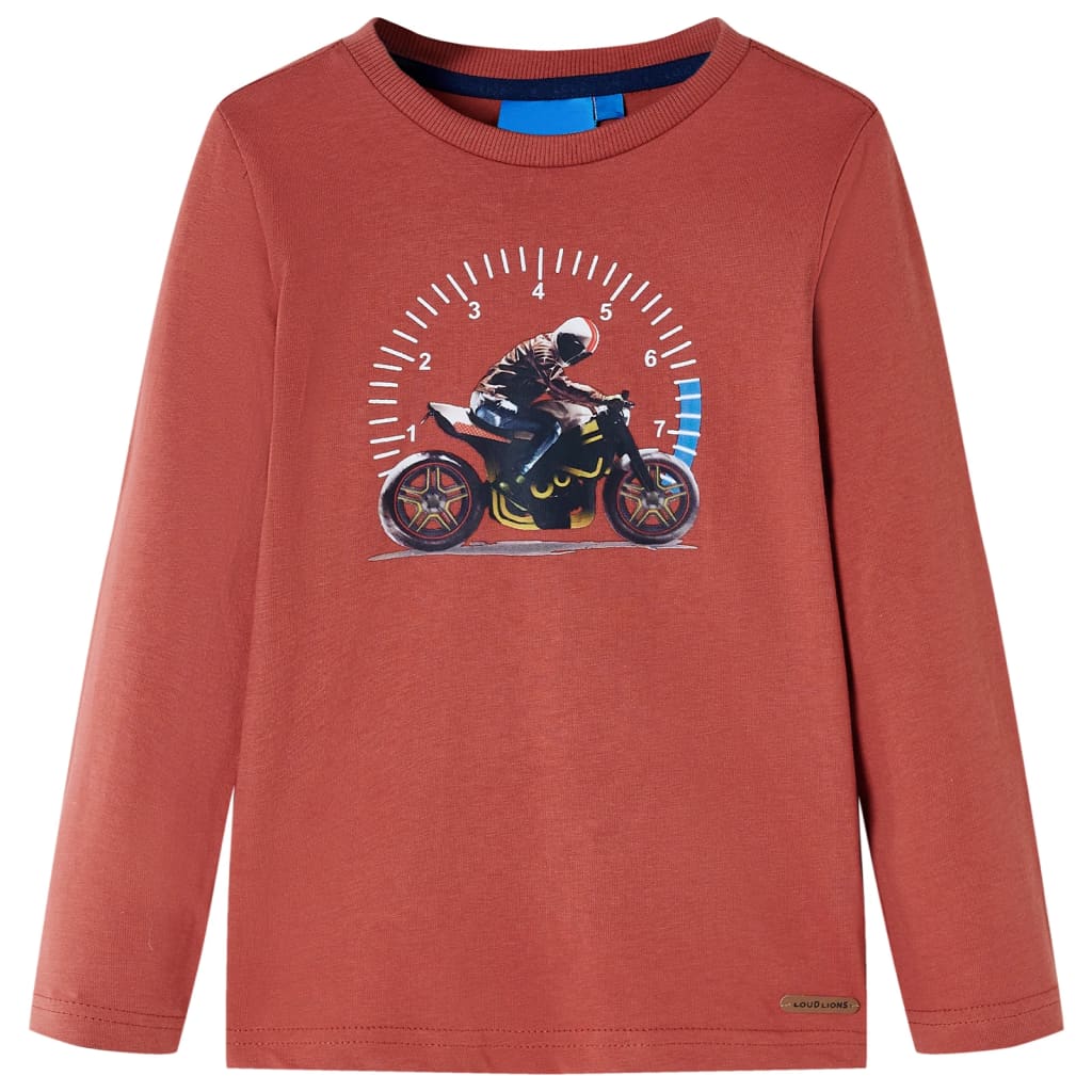 Vidaxl Child's Shirt à manches longues 92 Henné brillante