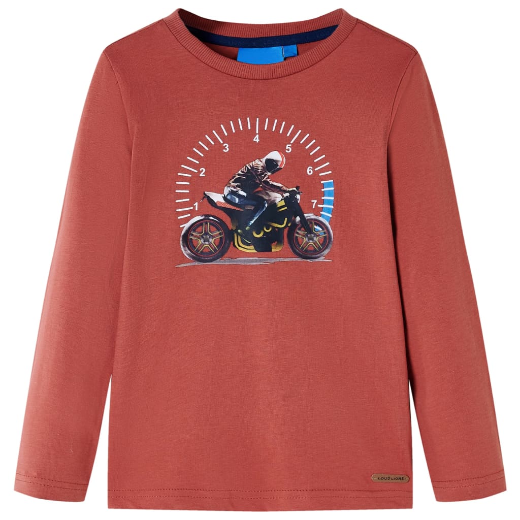 Vidaxl Child's Shirt à manches longues 128 Henné brillante