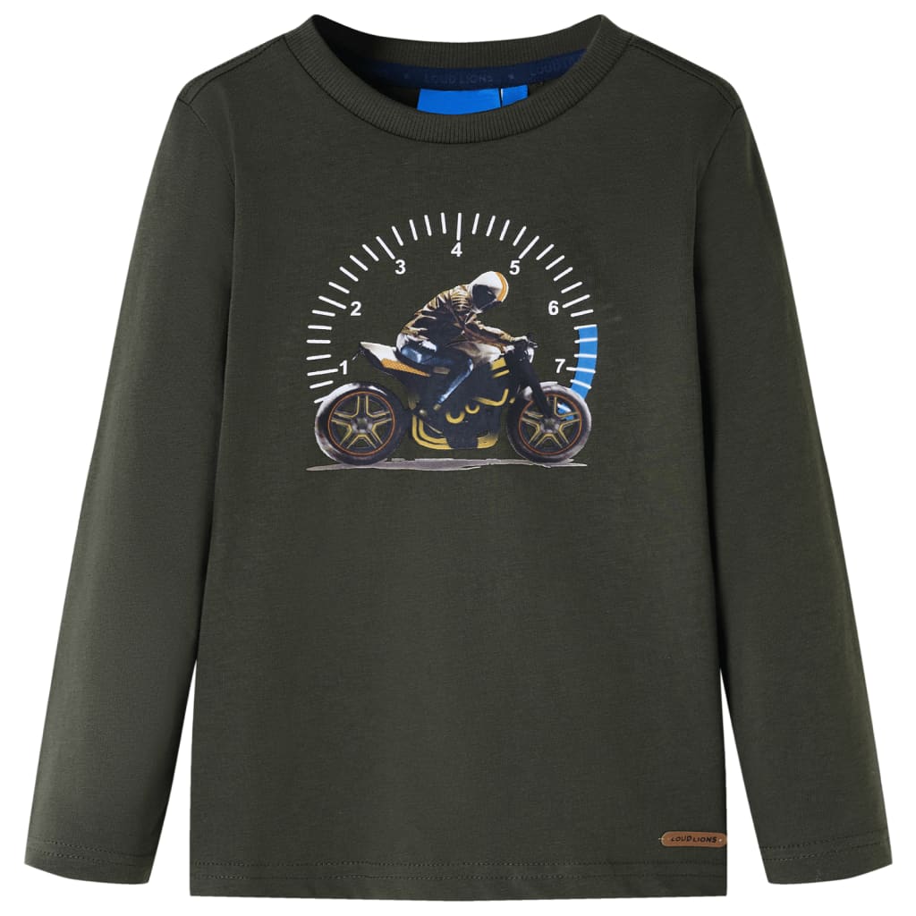 Vidaxl Child's Shirt avec manches longues 140 kack -colored