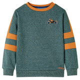 Vidaxl Pull pour enfants 116 vert foncé mixte - afbeelding 1