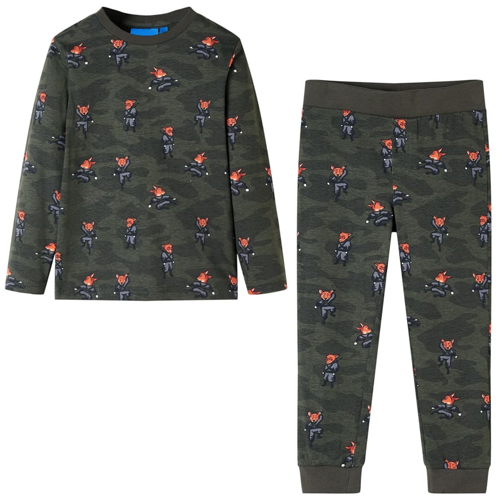 Vidaxl Pyjama pour enfants à manches longues 128 Kakikientig