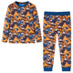 Vidaxl Pyjamas pour enfants à manches longues 128 colored cognac