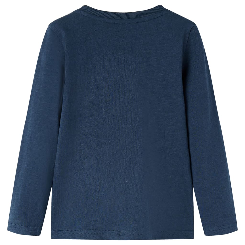 Vidaxl Child's Shirt à manches longues 104 bleu marine mixte