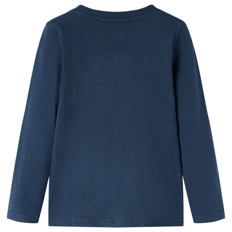 Vidaxl Child's Shirt à manches longues 128 Bleu marine mixte